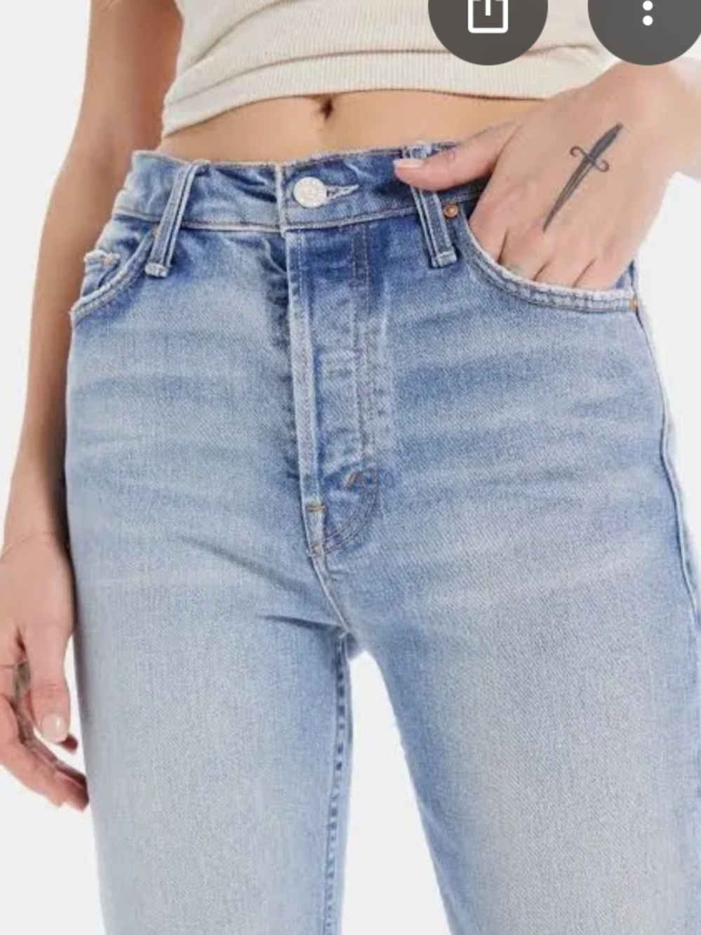 MOTHER Superior High Waisted Rider Skimp Jeans – Give It Up – Size 28 - Picture 9 of 11